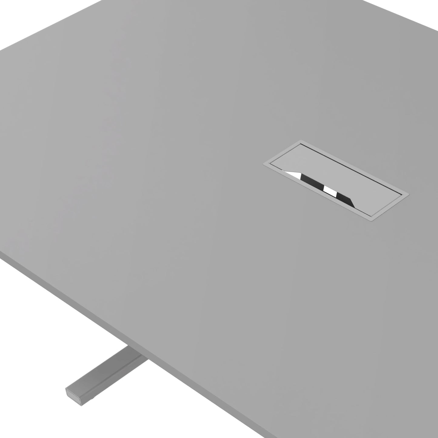 T-EASY Tableau de conférence | 2000 x 1200 mm (8 - 10 personnes), électrifié, gris perlé