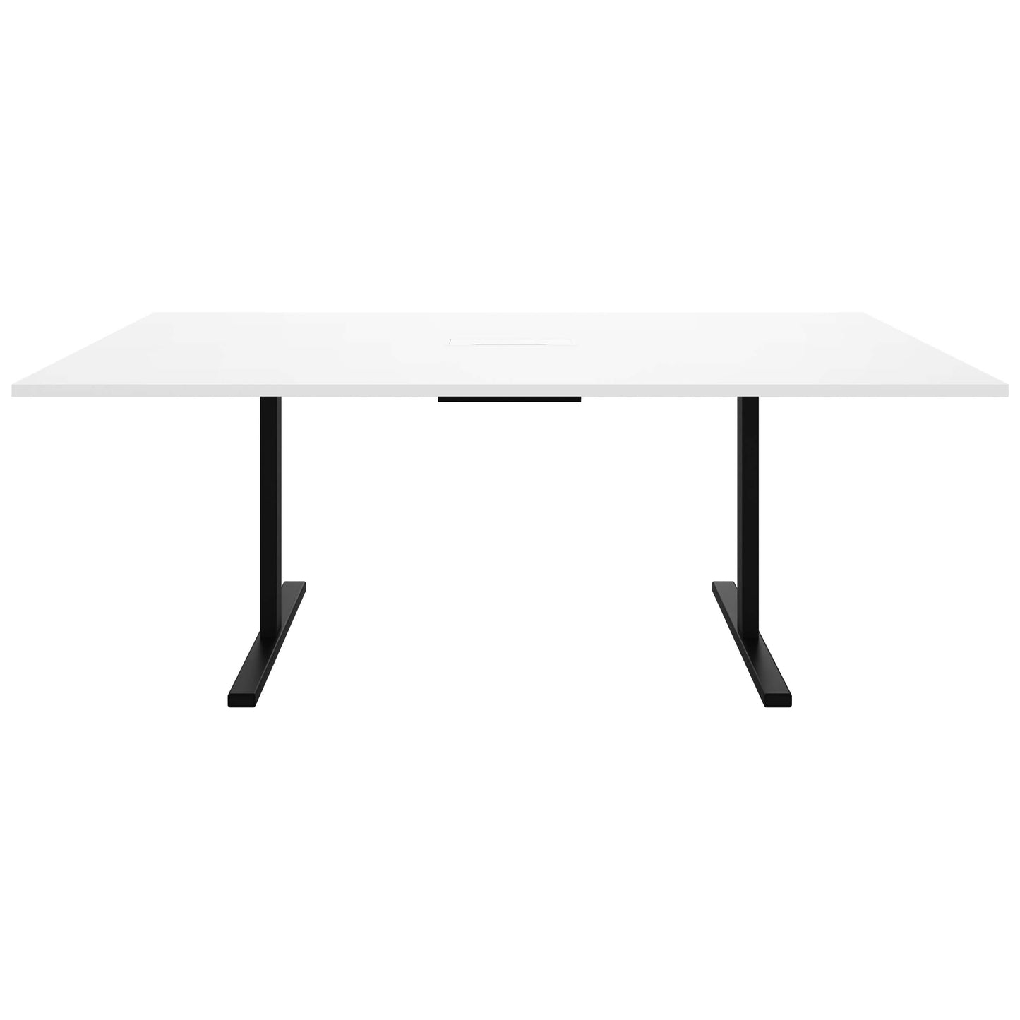 T-EASY Konferenztisch | 2000 x 1200 mm (8 - 10 Personen), elektrifiziert, Weiß