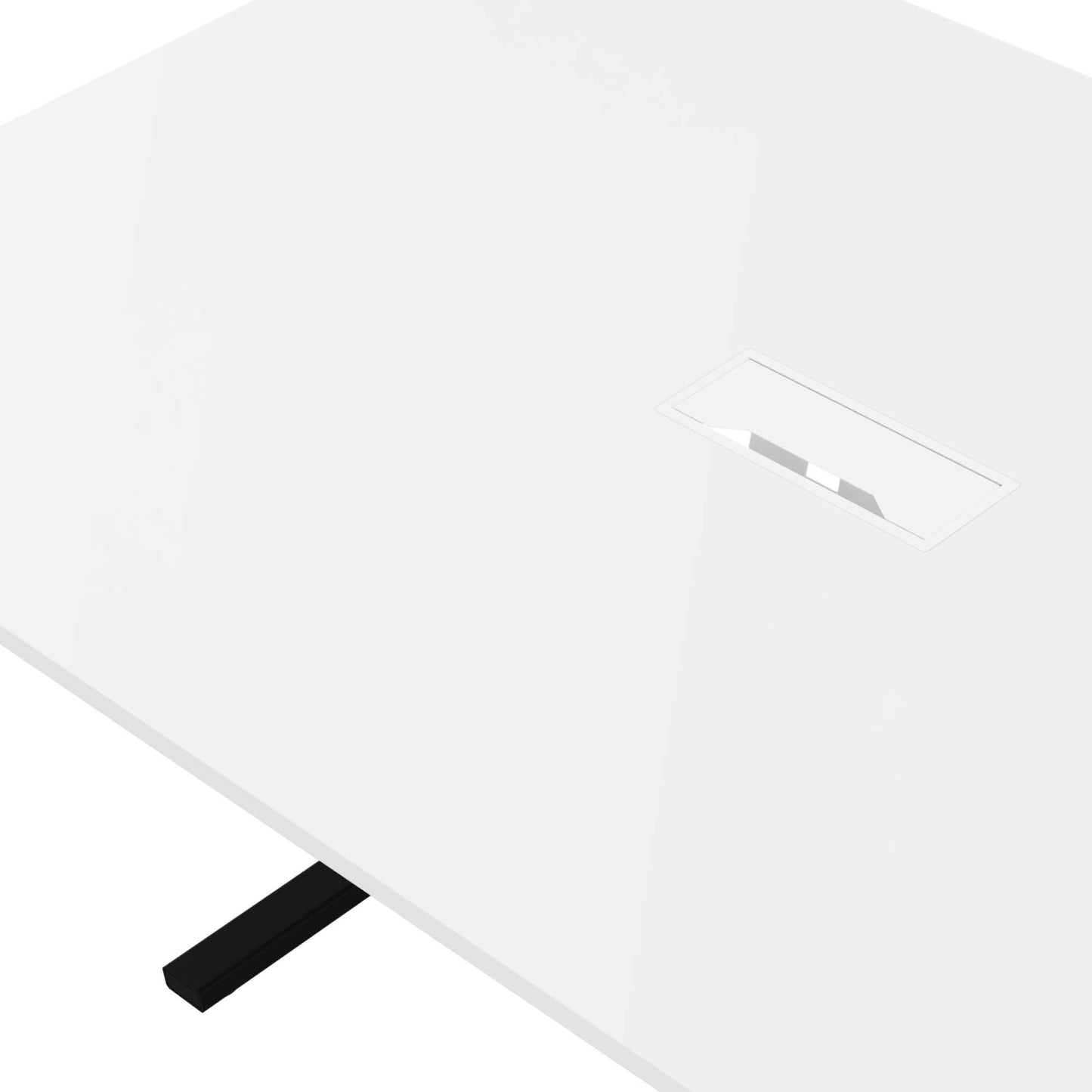T-EASY Konferenztisch | 2000 x 1200 mm (8 - 10 Personen), elektrifiziert, Weiß