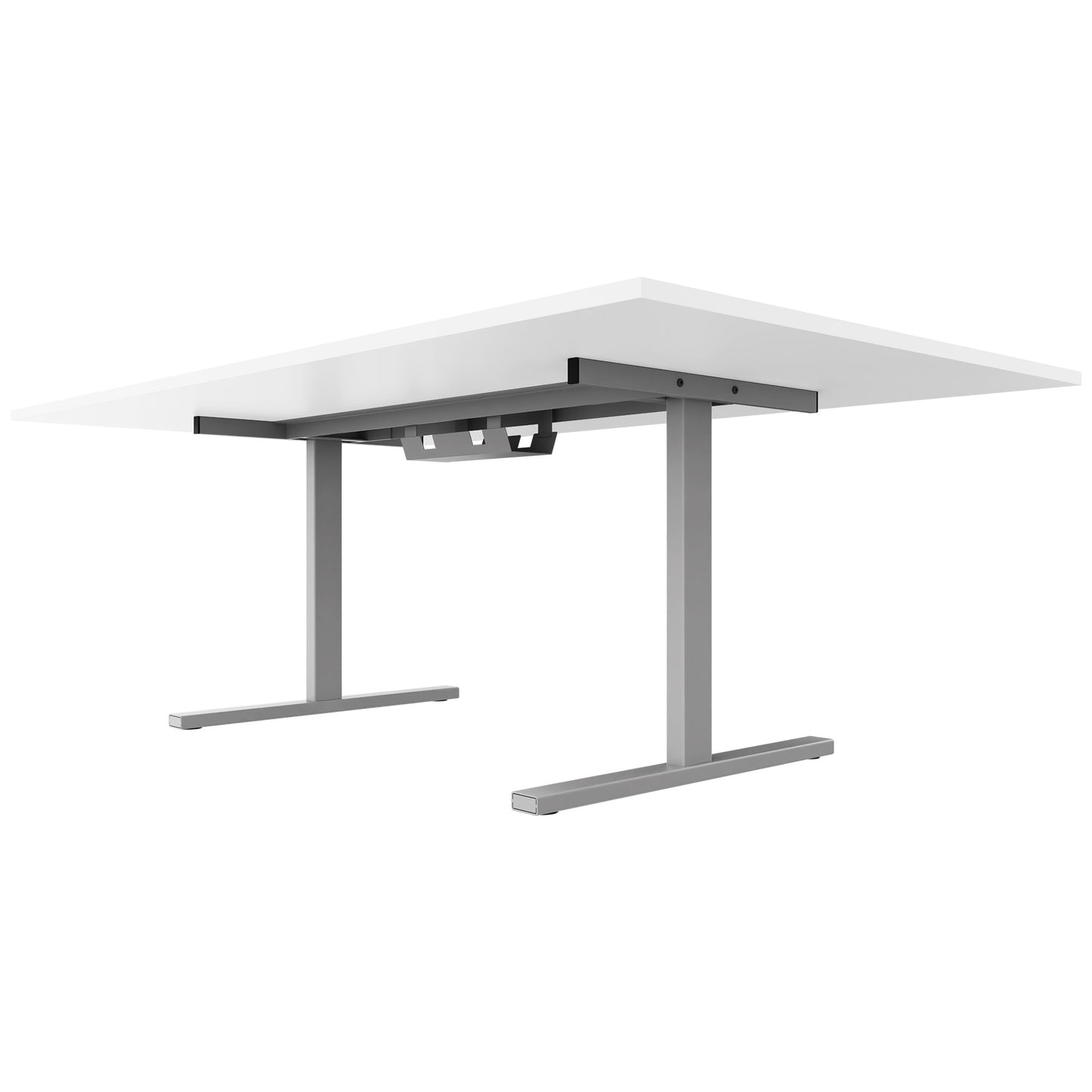T-EASY Konferenztisch | 2000 x 1200 mm (8 - 10 Personen), elektrifiziert, Weiß