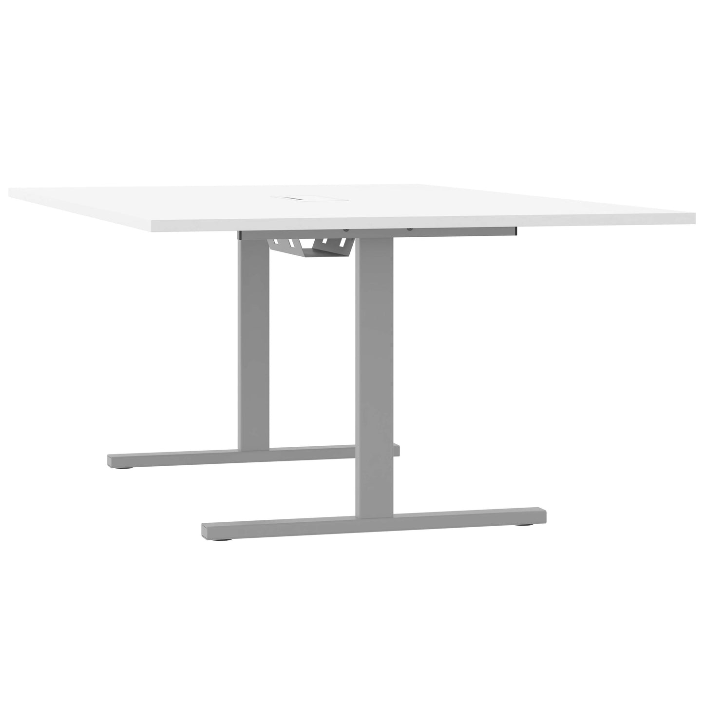 T-EASY Konferenztisch | 2000 x 1200 mm (8 - 10 Personen), elektrifiziert, Weiß