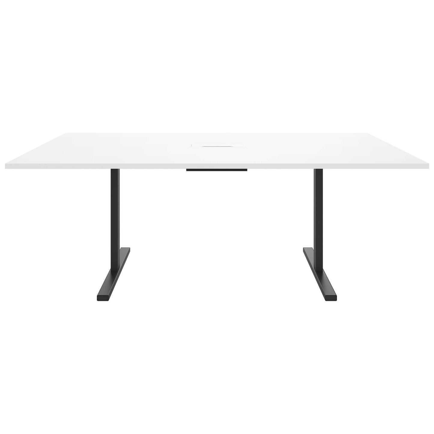 T-EASY Konferenztisch | 2000 x 1200 mm (8 - 10 Personen), elektrifiziert, Weiß