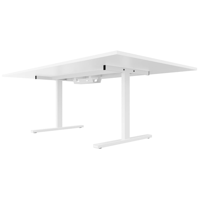 T-EASY Konferenztisch | 2000 x 1200 mm (8 - 10 Personen), elektrifiziert, Weiß