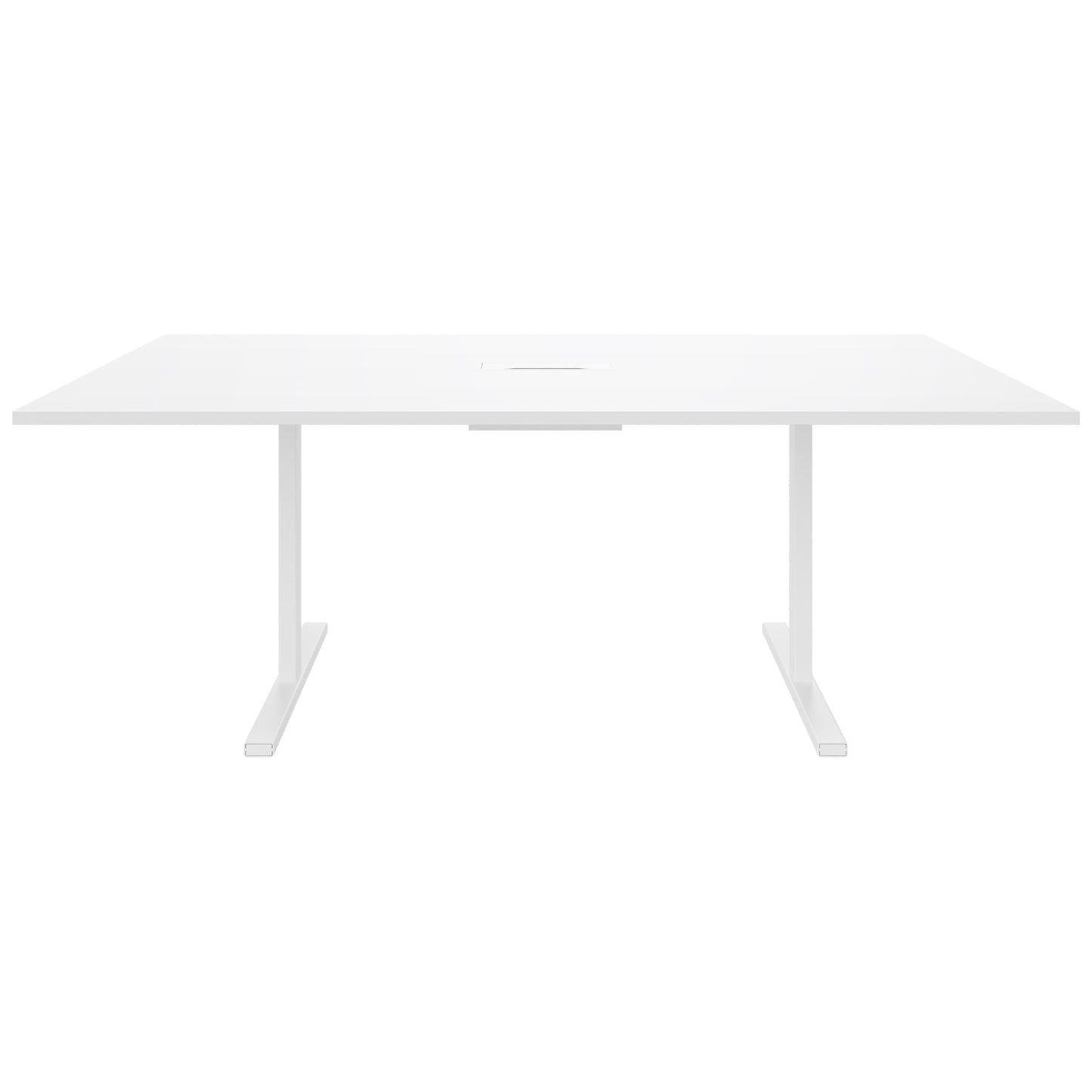 T-EASY Konferenztisch | 2000 x 1200 mm (8 - 10 Personen), elektrifiziert, Weiß