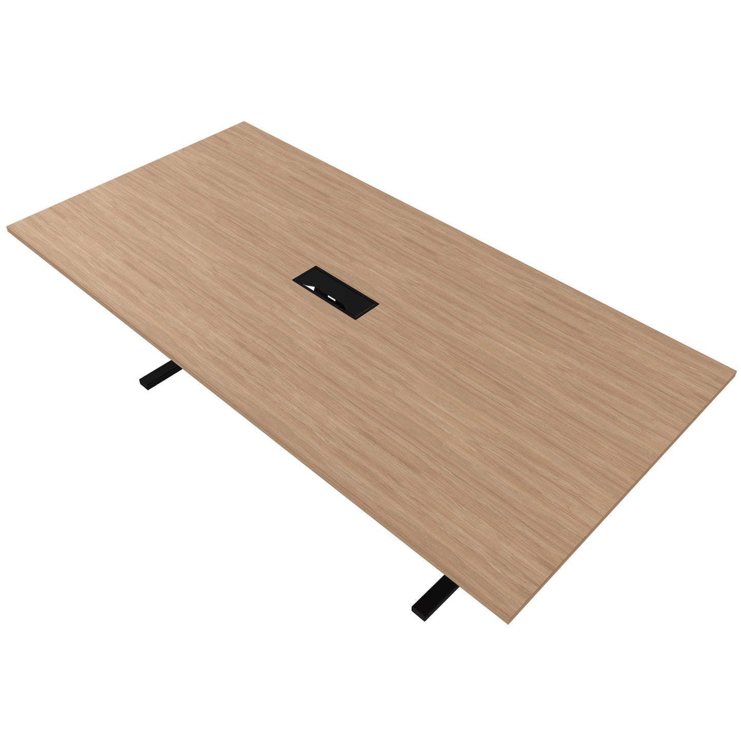 T-EASY Tableau de conférence | 2400 x 1200 mm (10 - 12 personnes), électrifié, chêne ambre