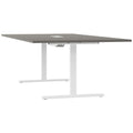 T-EASY Konferenztisch | 2400 x 1200 mm (10 - 12 Personen), elektrifiziert, Cubanitgrau - 11 Thumbnail Image