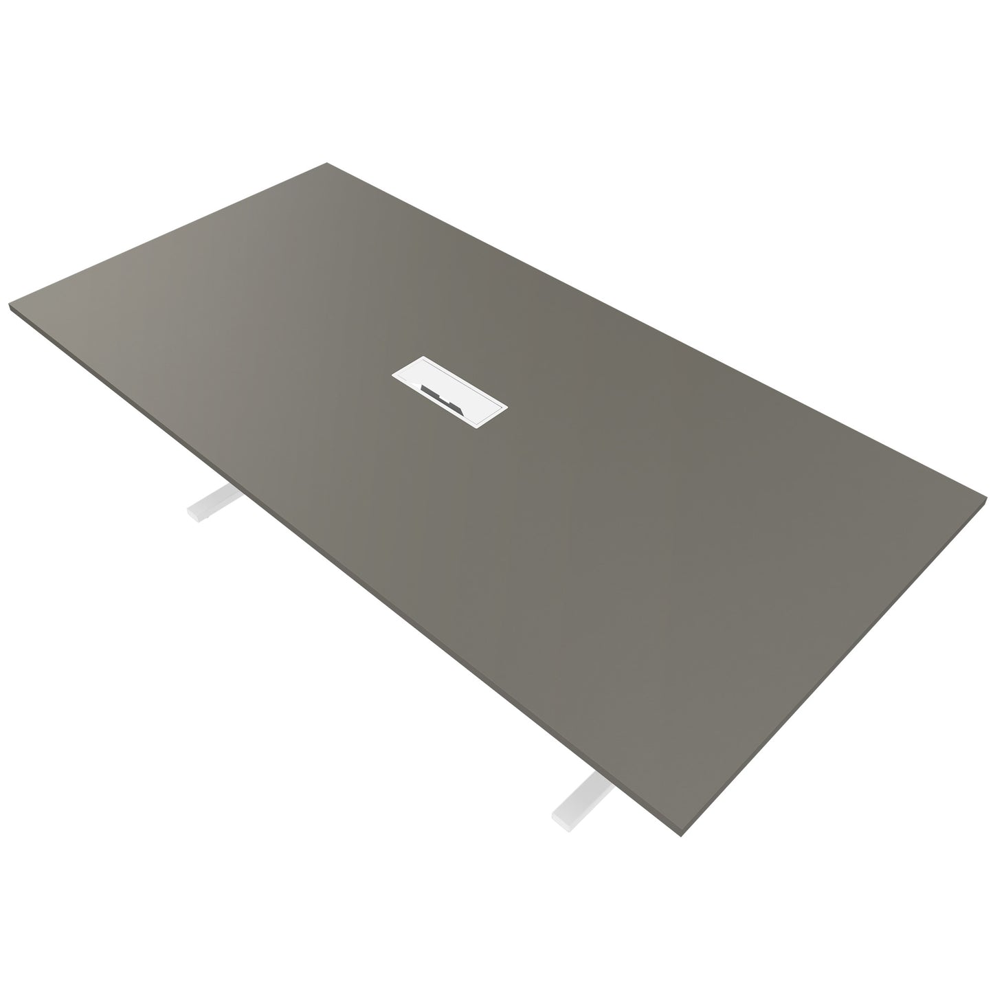 T-EASY Tableau de conférence | 2400 x 1200 mm (10 - 12 personnes), électrifié, gris cubanite