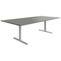 T-EASY Konferenztisch | 2400 x 1200 mm (10 - 12 Personen), elektrifiziert, Cubanitgrau - 15 Thumbnail Image