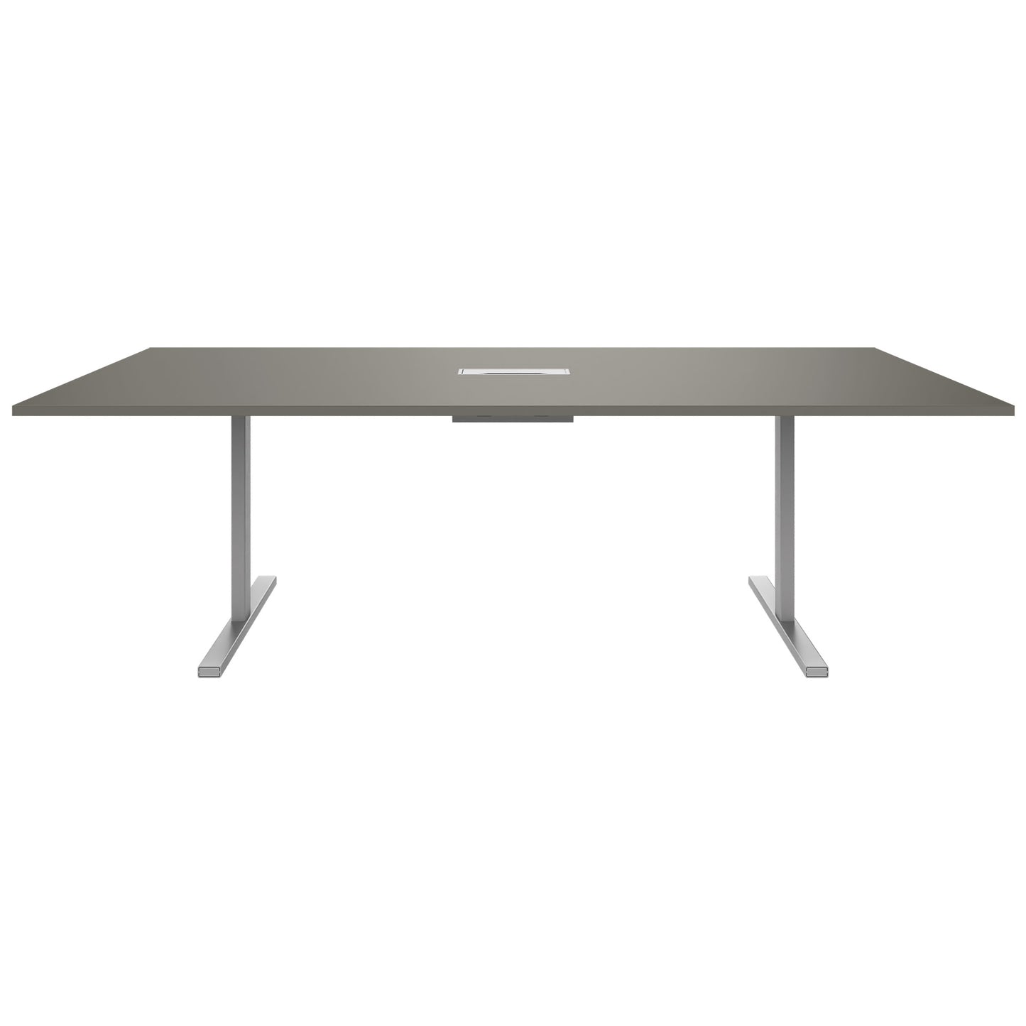 T-EASY Tableau de conférence | 2400 x 1200 mm (10 - 12 personnes), électrifié, gris cubanite
