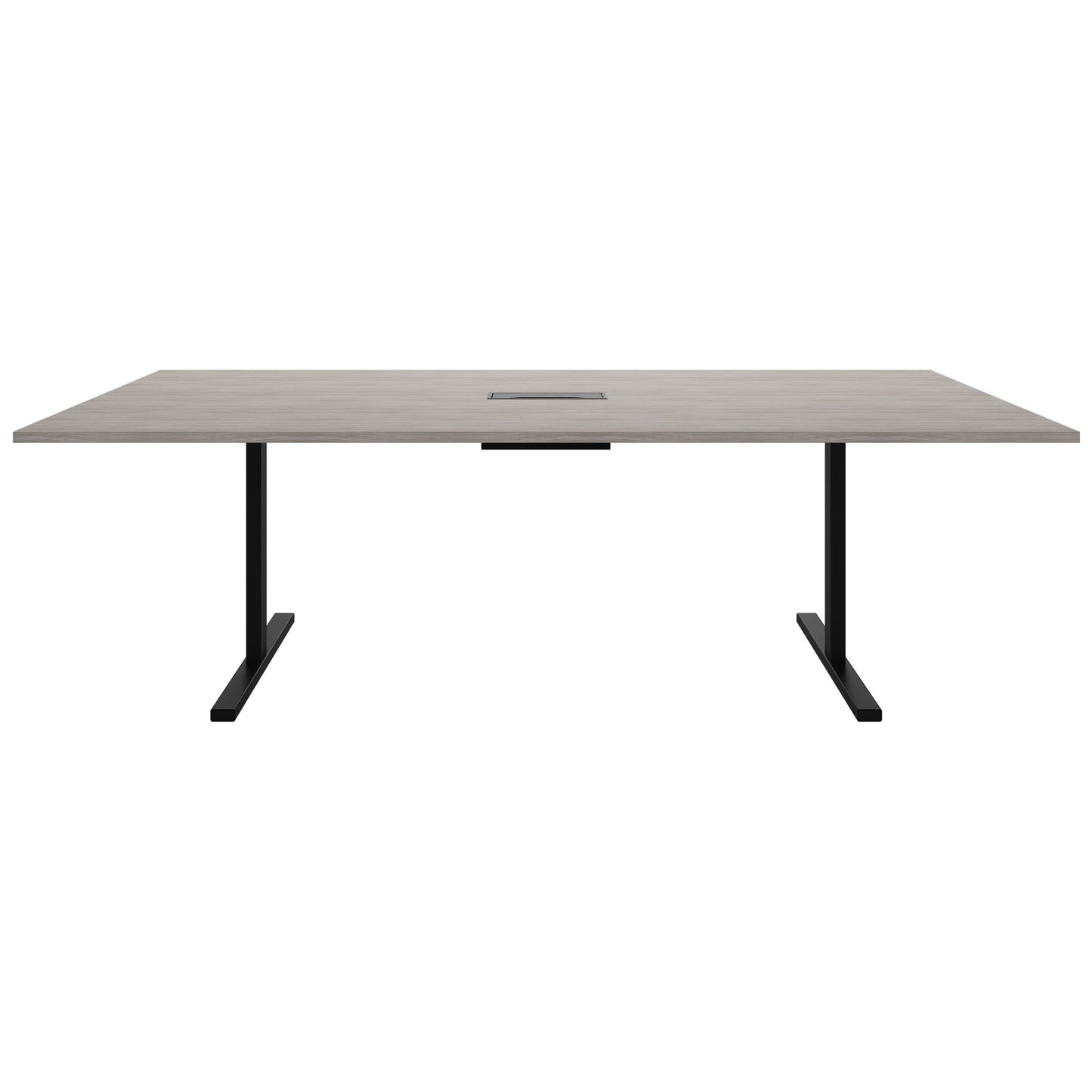 T-EASY Tableau de conférence | 2400 x 1200 mm (10 - 12 personnes), électrifié, gris de chêne nord