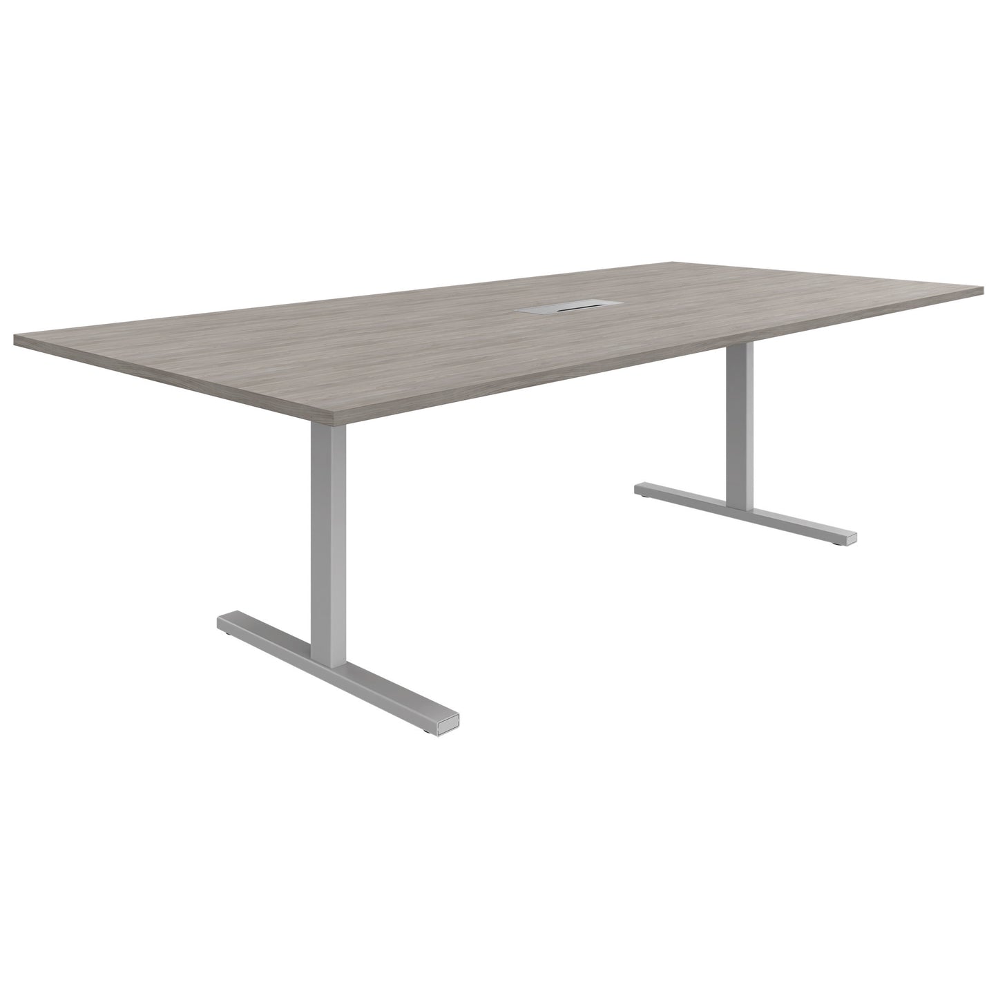 T-EASY Tableau de conférence | 2400 x 1200 mm (10 - 12 personnes), électrifié, gris de chêne nord