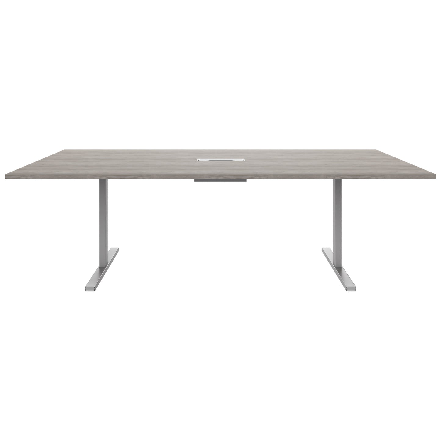 T-EASY Tableau de conférence | 2400 x 1200 mm (10 - 12 personnes), électrifié, gris de chêne nord