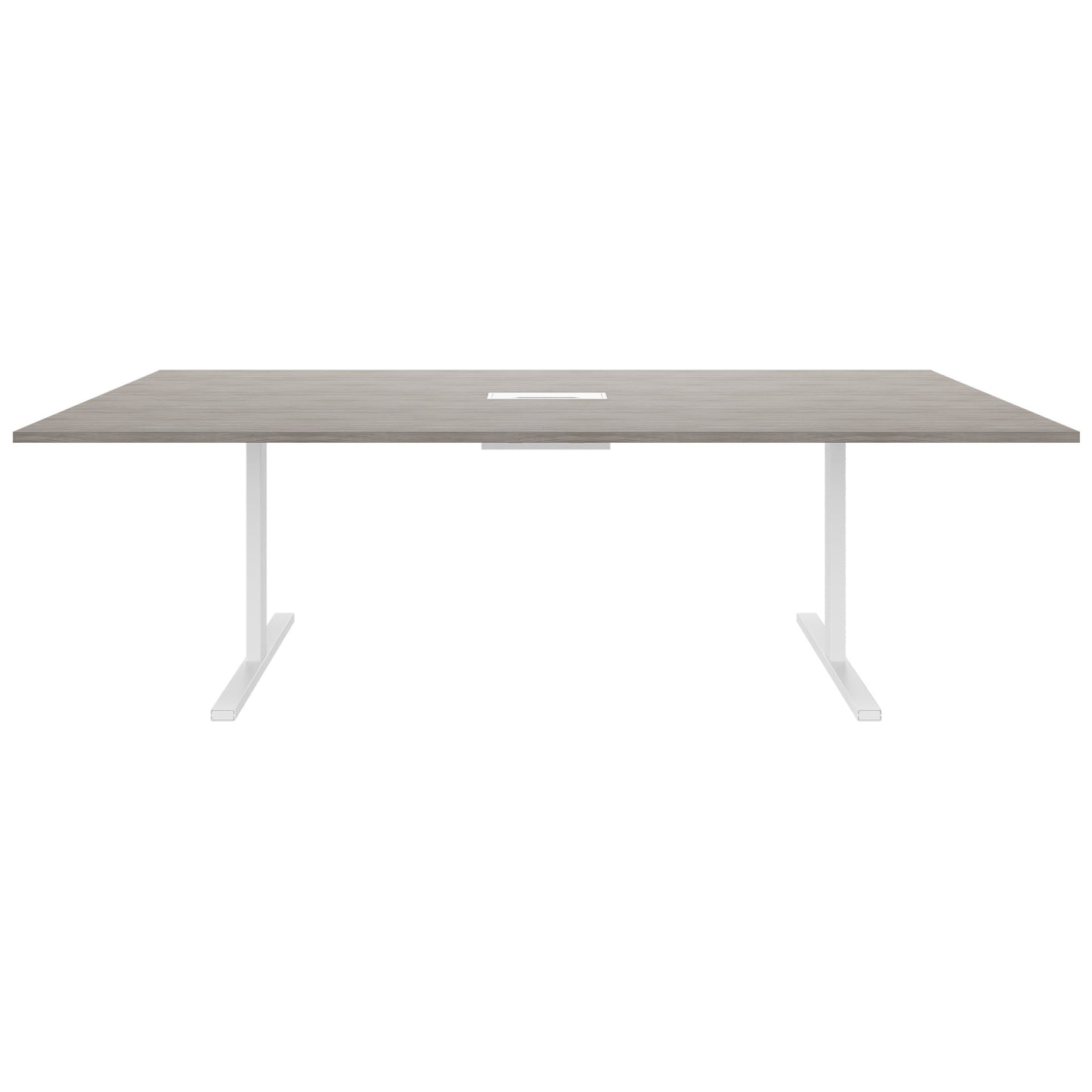 T-EASY Tableau de conférence | 2400 x 1200 mm (10 - 12 personnes), électrifié, gris de chêne nord