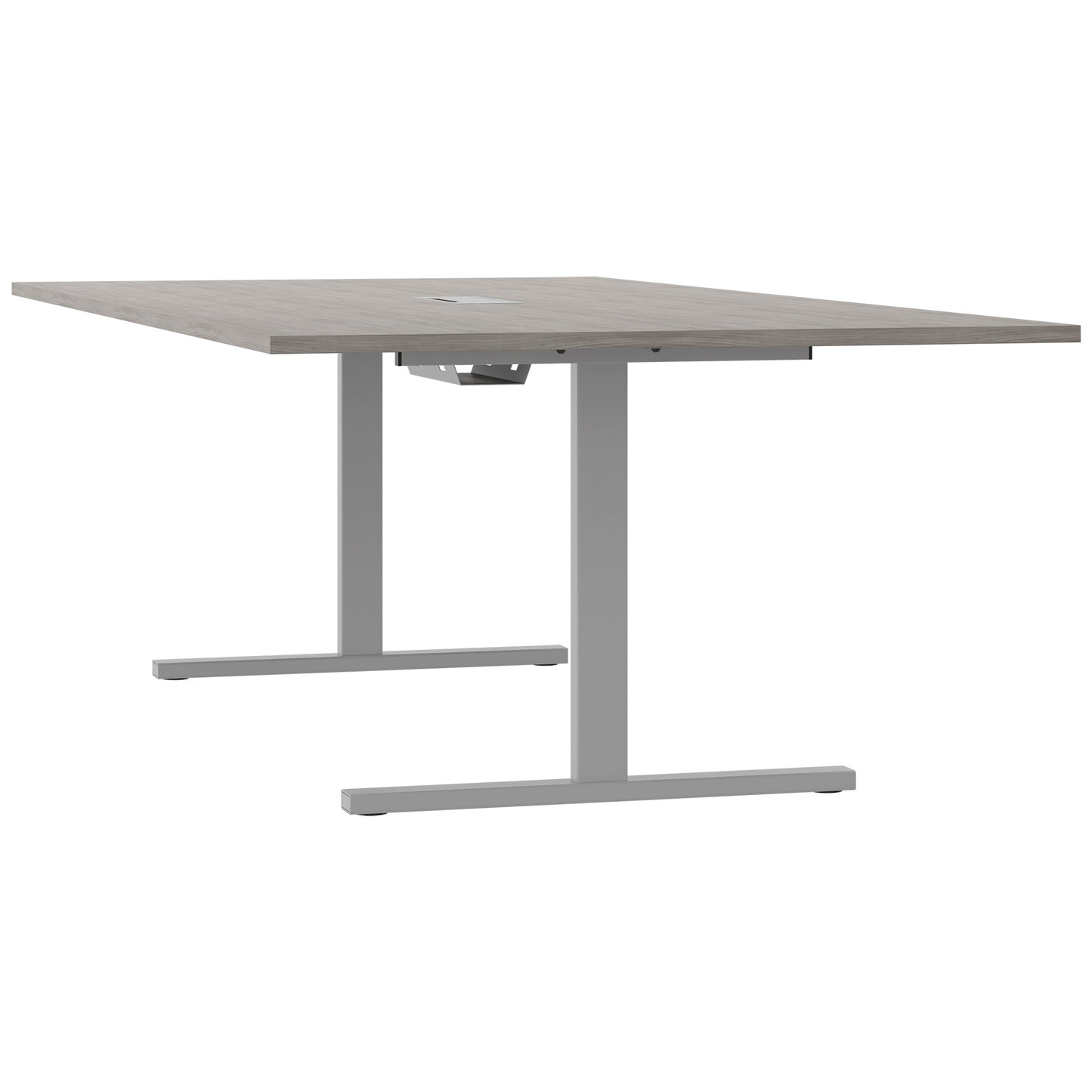 T-EASY Tableau de conférence | 2400 x 1200 mm (10 - 12 personnes), électrifié, gris de chêne nord