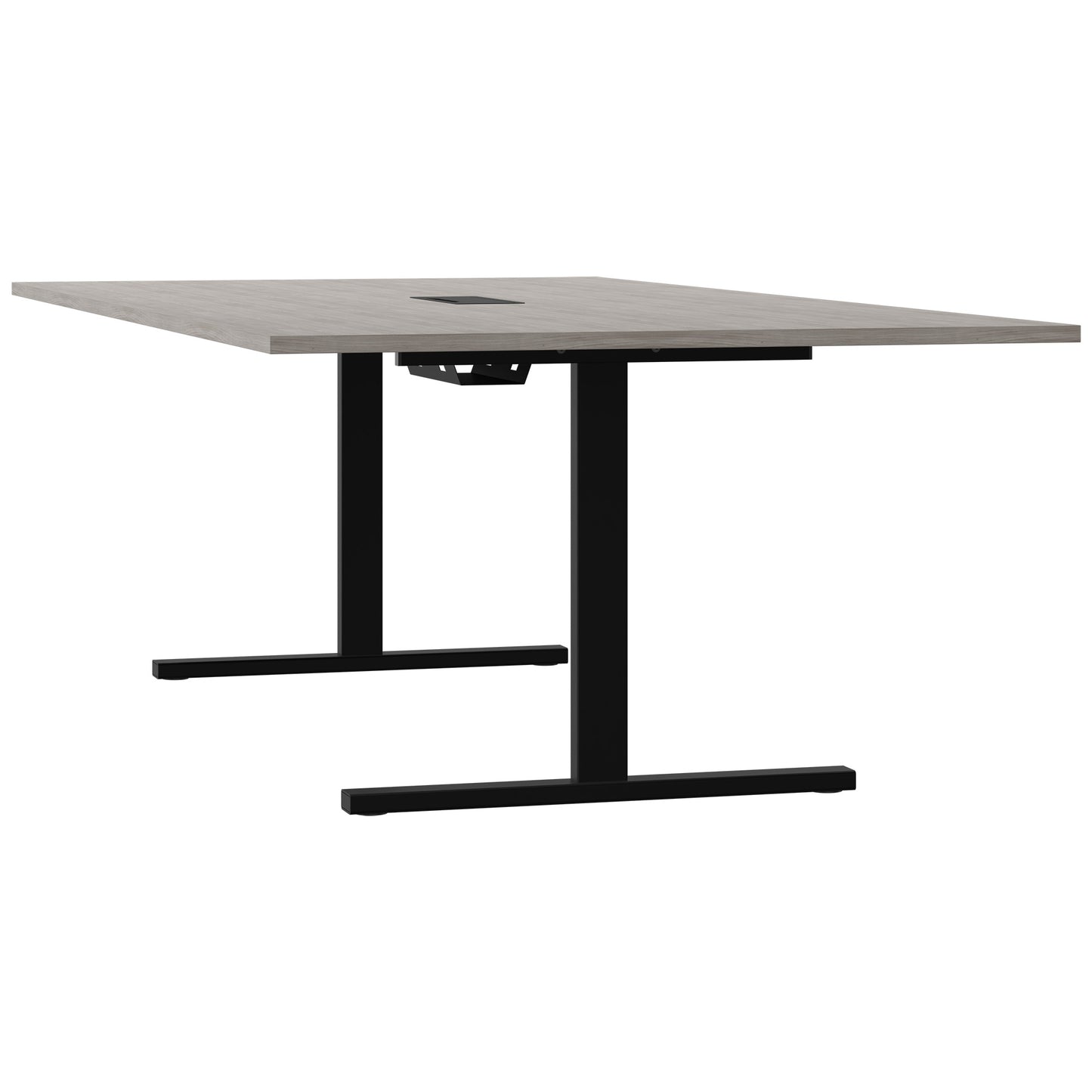 T-EASY Tableau de conférence | 2400 x 1200 mm (10 - 12 personnes), électrifié, gris de chêne nord