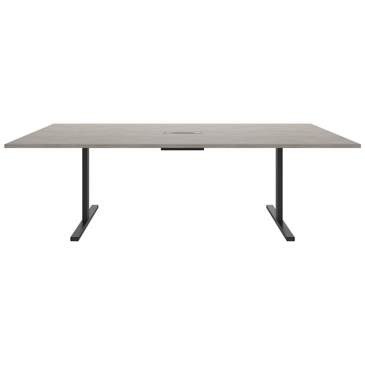 T-EASY Tableau de conférence | 2400 x 1200 mm (10 - 12 personnes), électrifié, gris de chêne nord