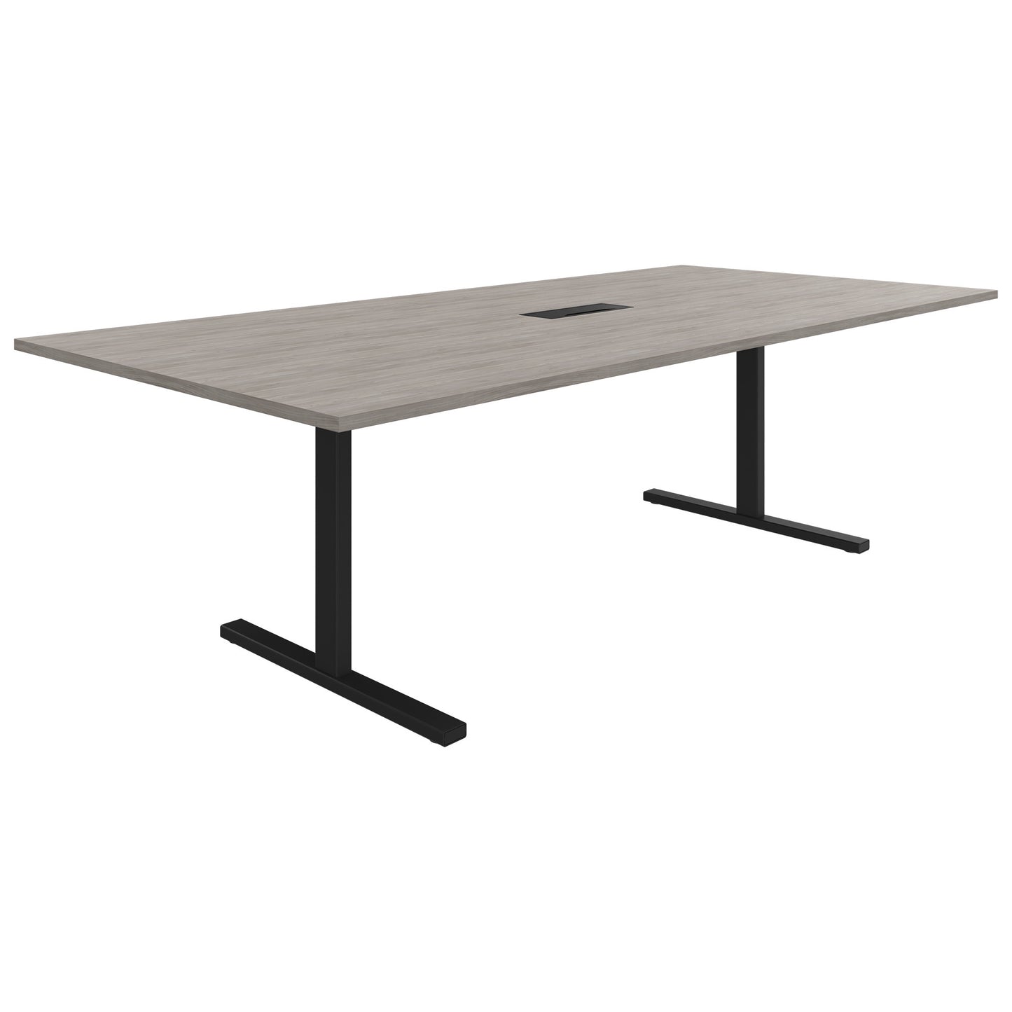 T-EASY Tableau de conférence | 2400 x 1200 mm (10 - 12 personnes), électrifié, gris de chêne nord