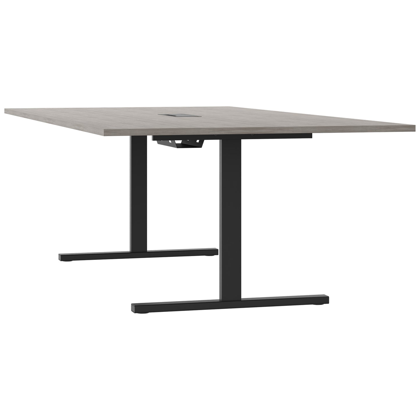 T-EASY Tableau de conférence | 2400 x 1200 mm (10 - 12 personnes), électrifié, gris de chêne nord