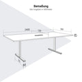 T-EASY Table de conférence | 2400 x 1200 mm (10 - 12 personnes), électrifié, noir - 14 Thumbnail Image