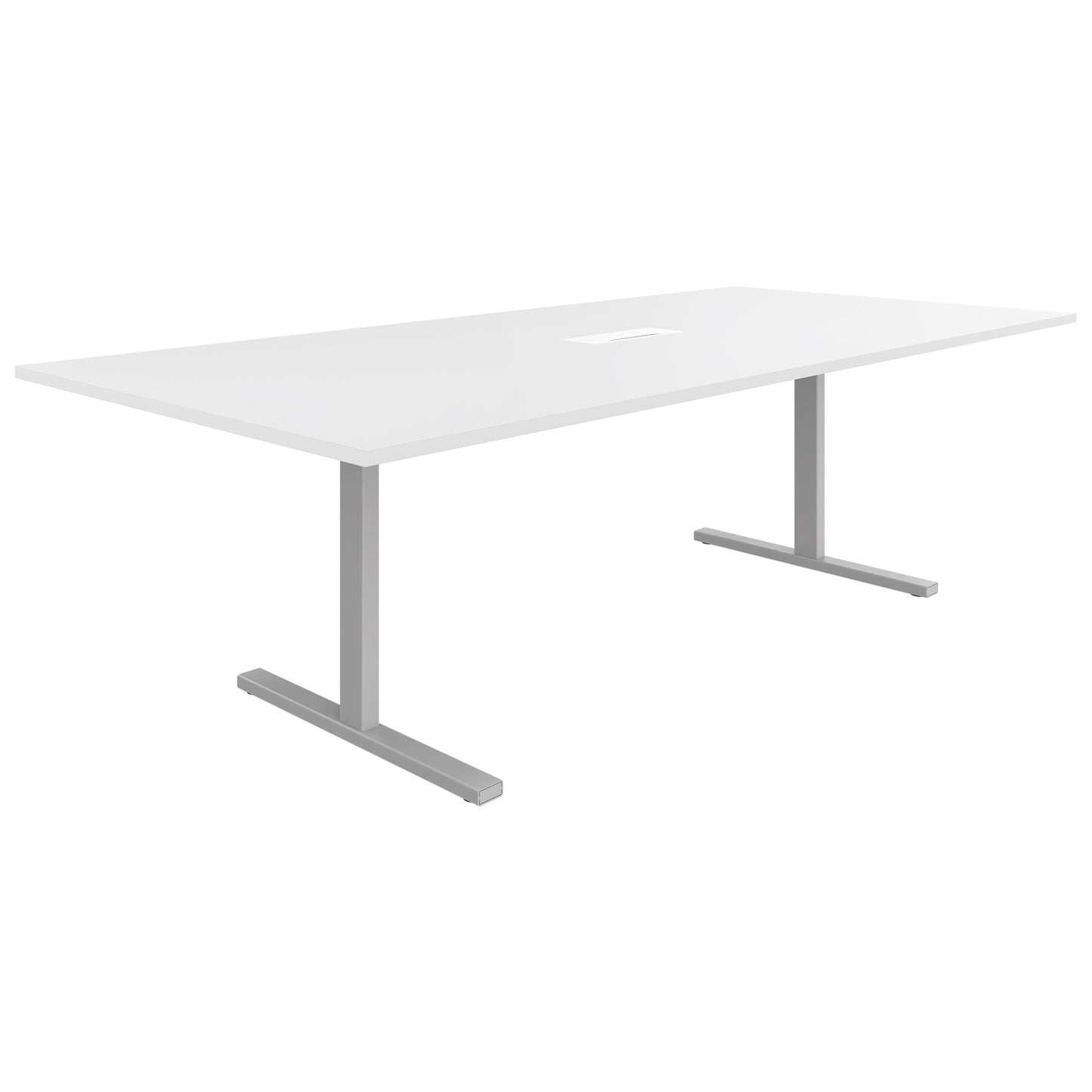 T-EASY Tableau de conférence | 2400 x 1200 mm (10 - 12 personnes), électrifié, blanc