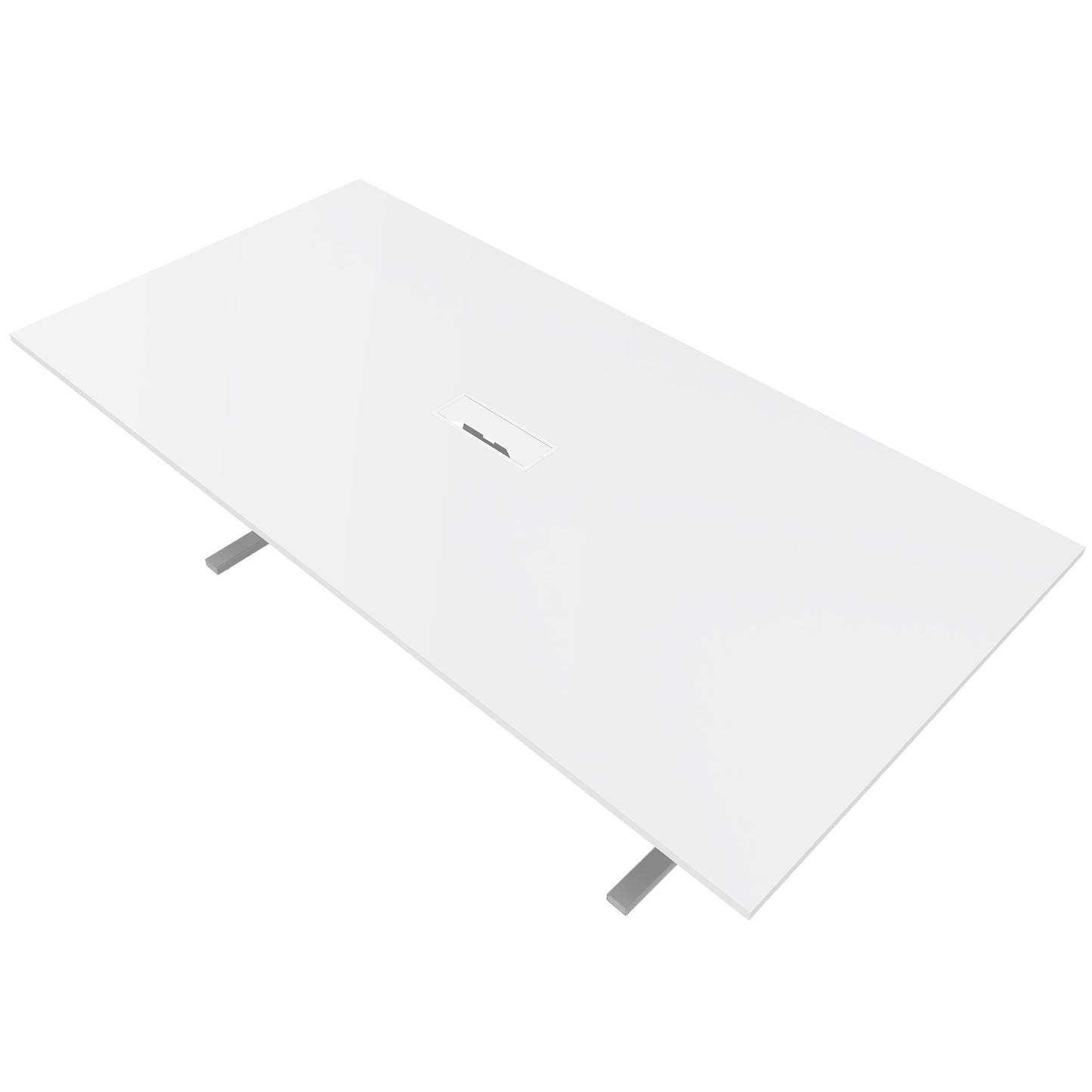 T-EASY Tableau de conférence | 2400 x 1200 mm (10 - 12 personnes), électrifié, blanc