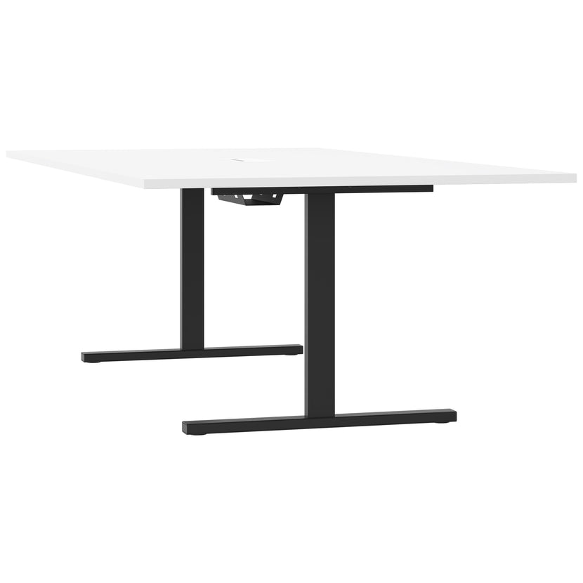 T-sey conference table | 2400 x 1200 mm (10 - 12 people), electrified, white