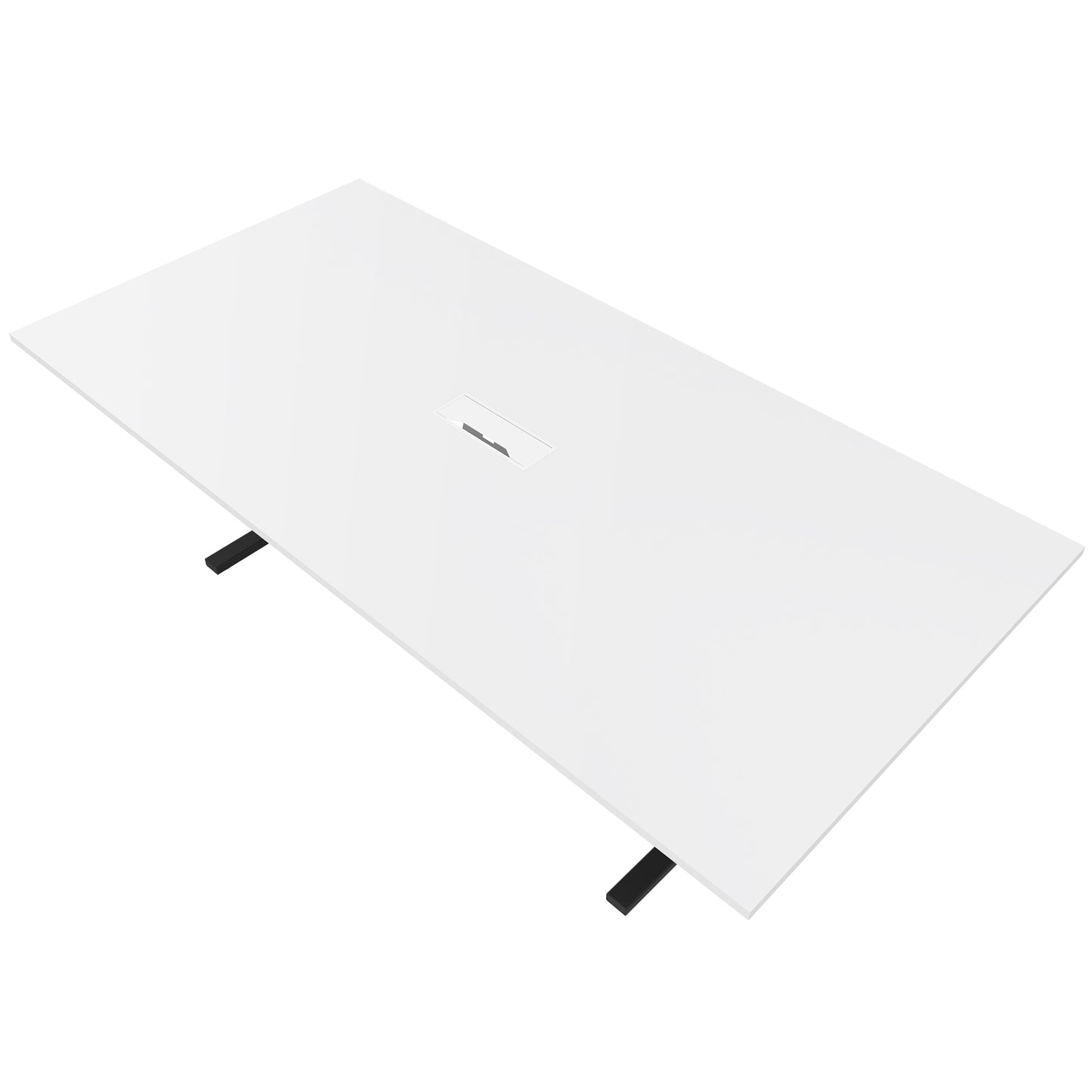 T-EASY Tableau de conférence | 2400 x 1200 mm (10 - 12 personnes), électrifié, blanc