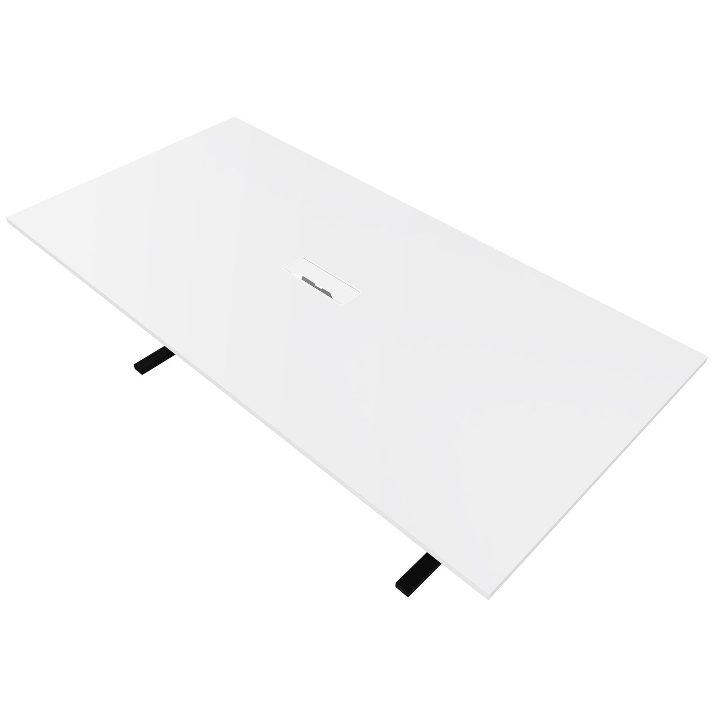 T-EASY Tableau de conférence | 2400 x 1200 mm (10 - 12 personnes), électrifié, blanc