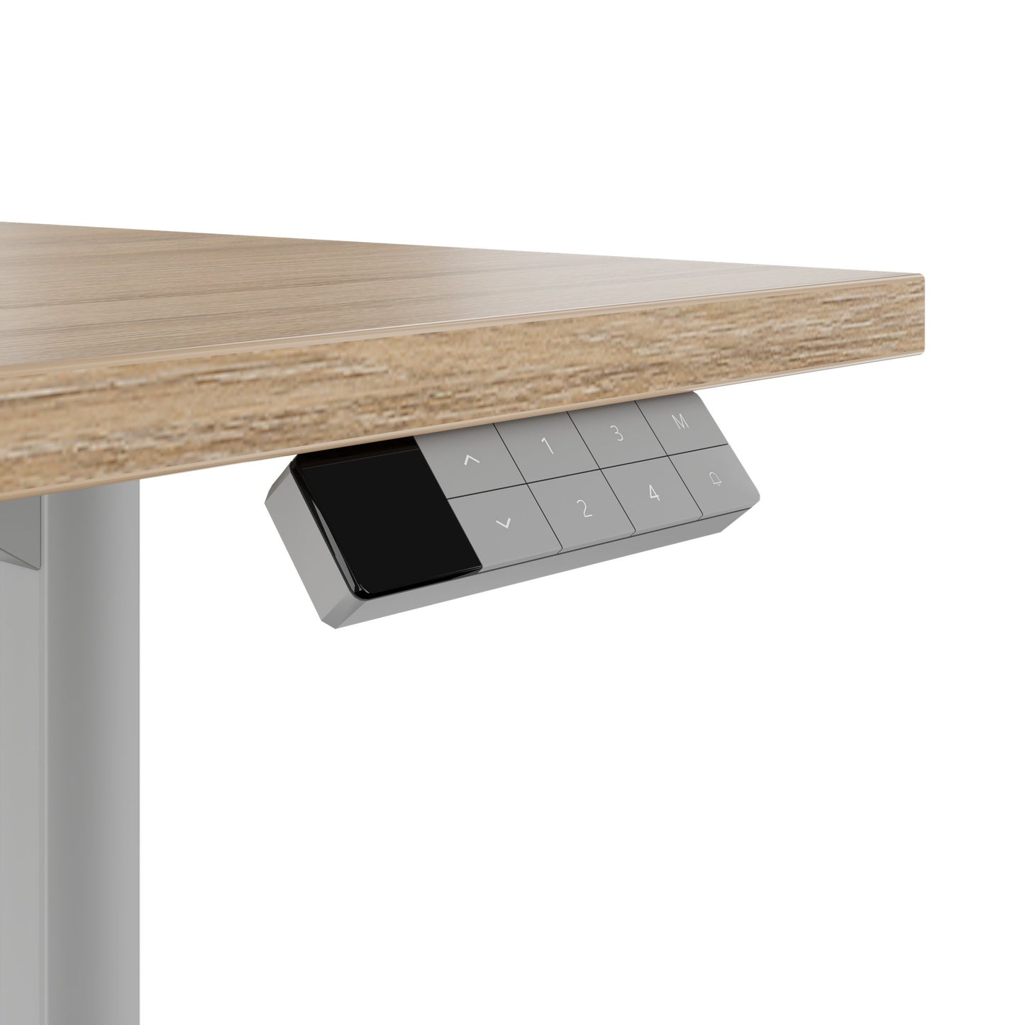 TELDRA Home, 2-Motoren-Schreibtisch | 1200 - 1600 mm, elektrisch höhenverstellbar, Bernsteineiche