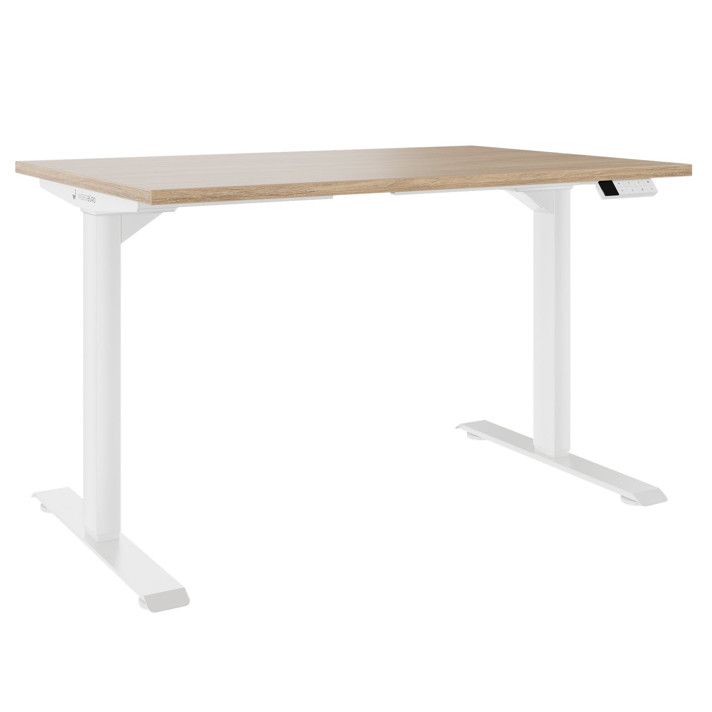 TELDRA Home, 2-Motoren-Schreibtisch | 1200 - 1600 mm, elektrisch höhenverstellbar, Bernsteineiche