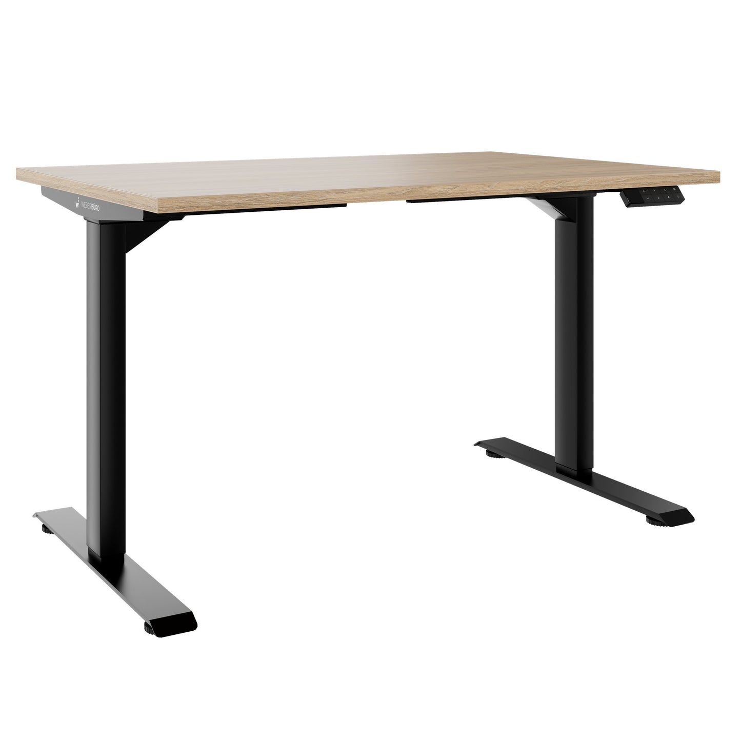 TELDRA Home, 2-Motoren-Schreibtisch | 1200 - 1600 mm, elektrisch höhenverstellbar, Bernsteineiche