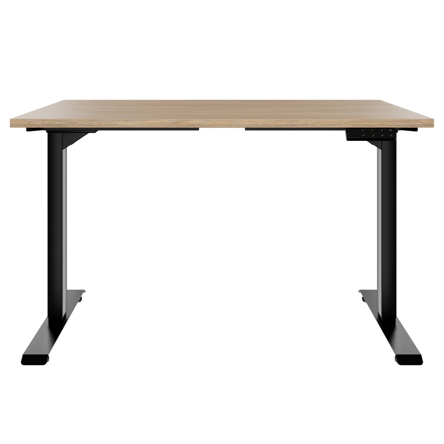 TELDRA Home, 2-Motoren-Schreibtisch | 1200 - 1600 mm, elektrisch höhenverstellbar, Bernsteineiche