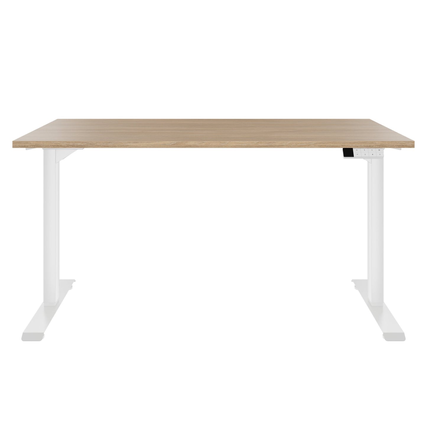 TELDRA Home, 2-Motoren-Schreibtisch | 1200 - 1600 mm, elektrisch höhenverstellbar, Bernsteineiche