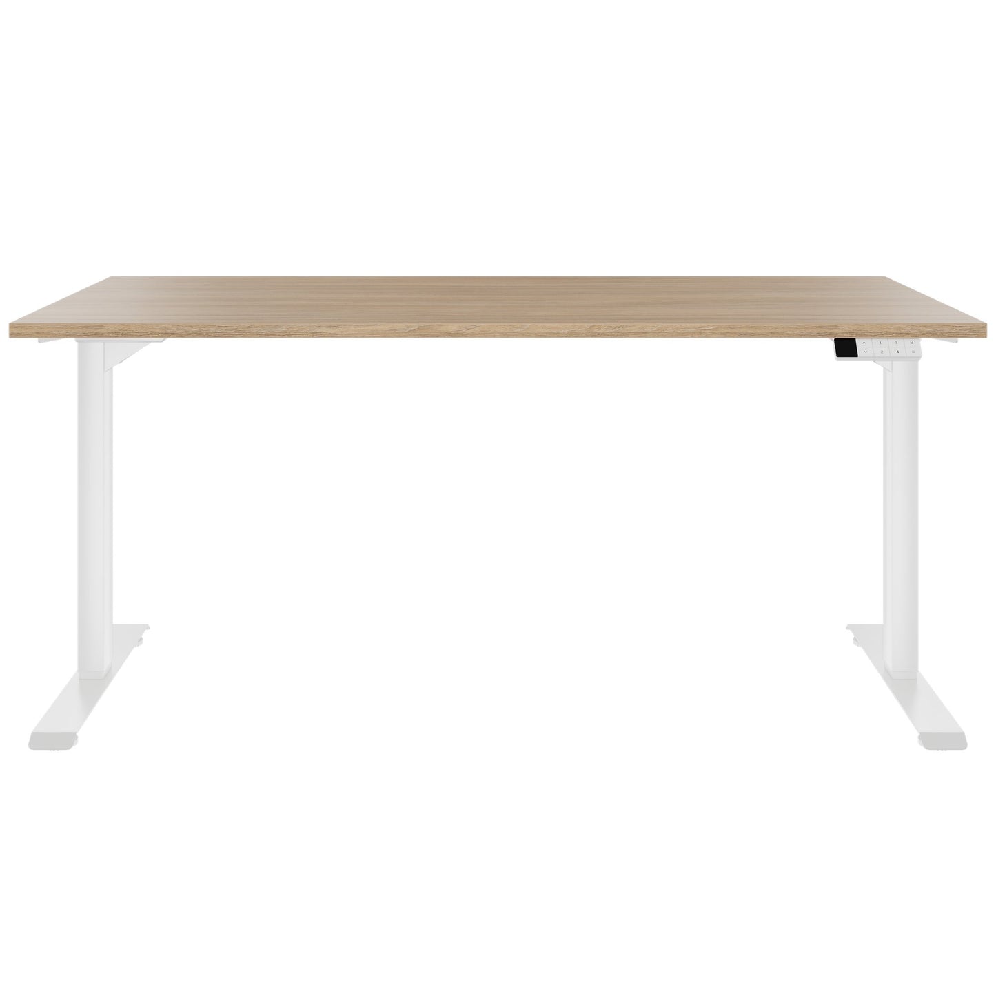 TELDRA Home, Desk a 2 motori | 1200 - 1600 mm, regolabile in altezza elettricamente, quercia ambra