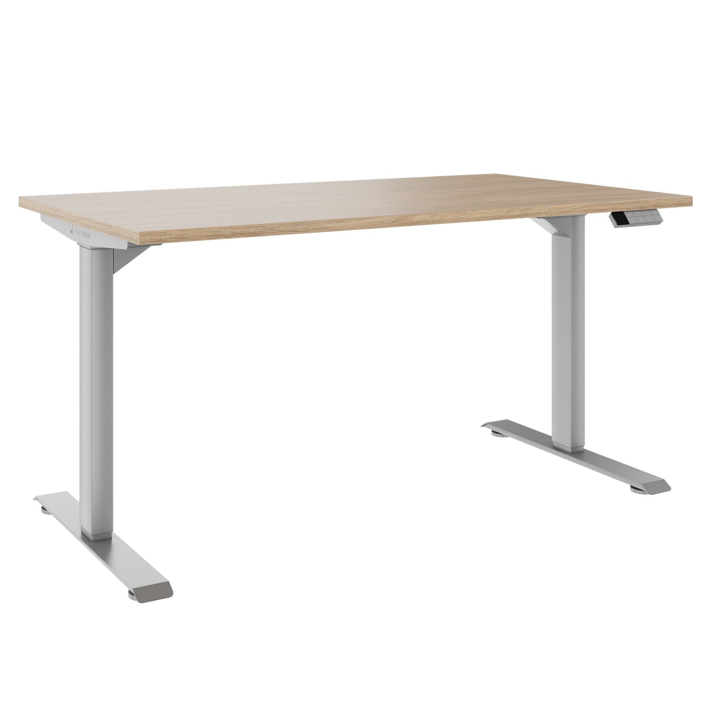 TELDRA Home, 2-Motoren-Schreibtisch | 1200 - 1600 mm, elektrisch höhenverstellbar, Bernsteineiche