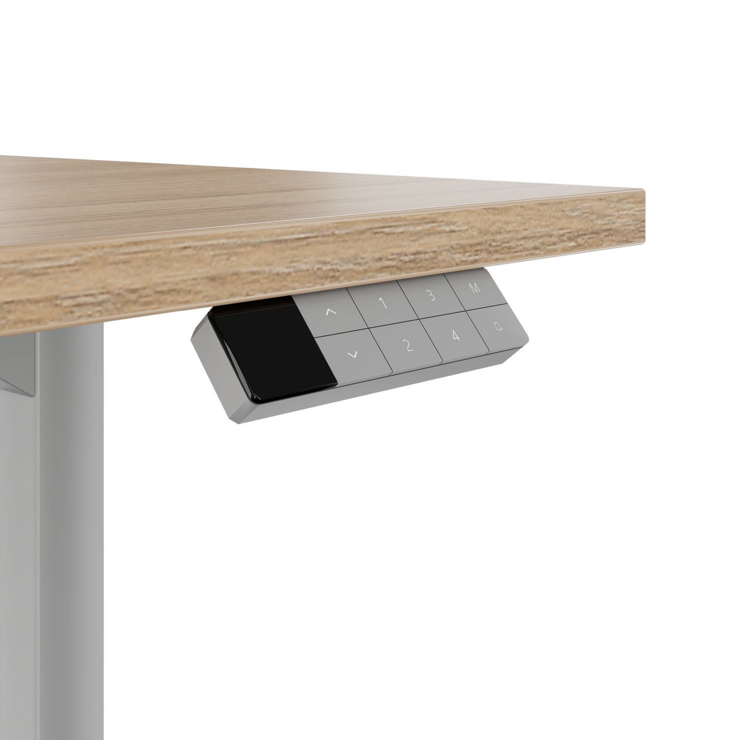 TELDRA Home, 2-Motoren-Schreibtisch | 1200 - 1600 mm, elektrisch höhenverstellbar, Bernsteineiche