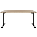 TELDRA Home, 2-motor desk | 1200 - 1600 mm, electrically height adjustable, amber oak - 3 Thumbnail Image