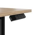 TELDRA Home, 2-motor desk | 1200 - 1600 mm, electrically height adjustable, amber oak - 4 Thumbnail Image