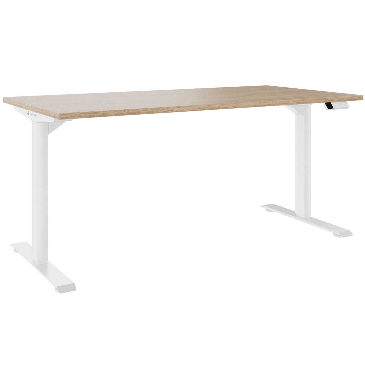 TELDRA Home, Desk a 2 motori | 1200 - 1600 mm, regolabile in altezza elettricamente, quercia ambra