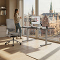 TELDRA Home, 2-Motoren-Schreibtisch | 1600 x 800 mm, elektrisch höhenverstellbar, Cubanitgrau - 18 Thumbnail Image