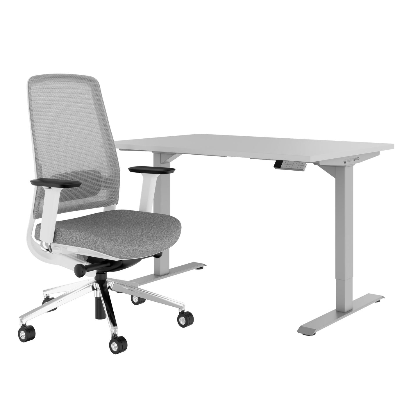 TELDRA Home & FILO | Arbeitsplatz-Set, Perlgrau