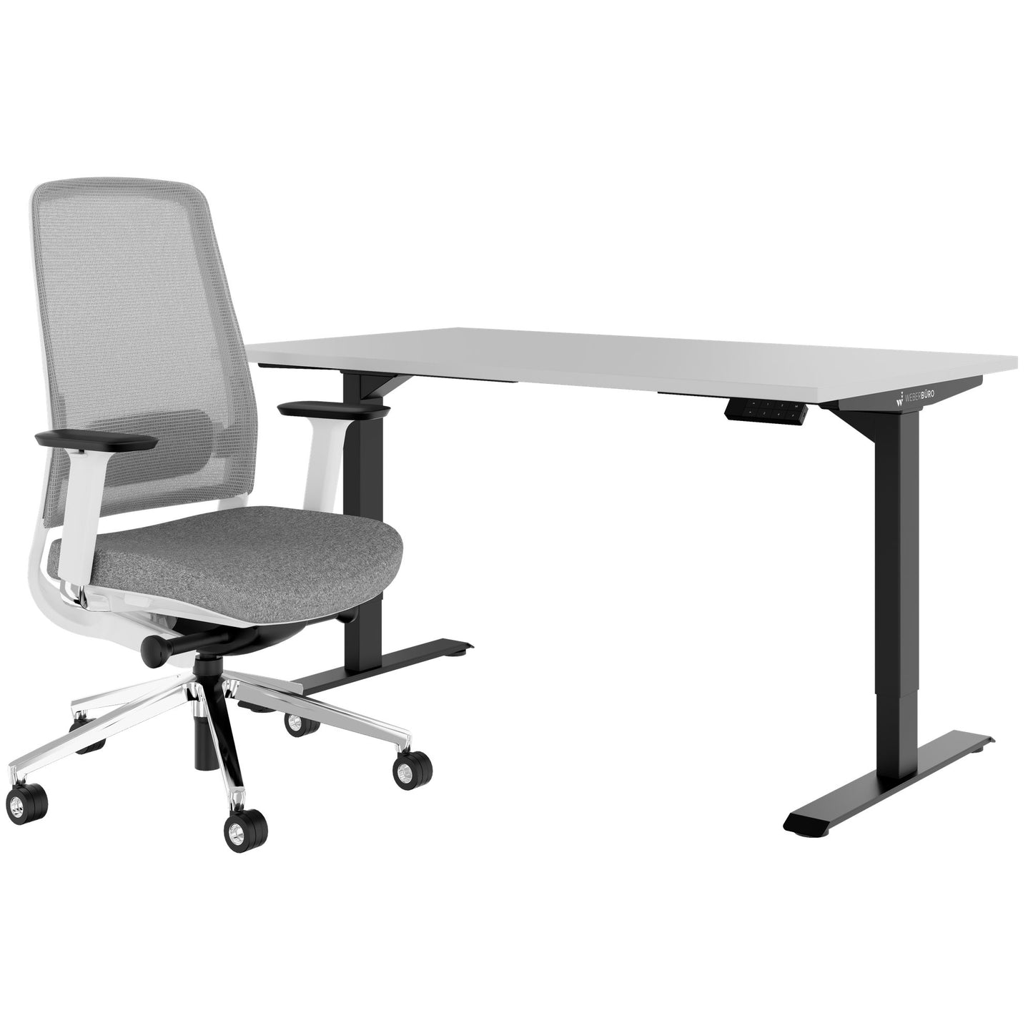 TELDRA Home & FILO | Arbeitsplatz-Set, Perlgrau