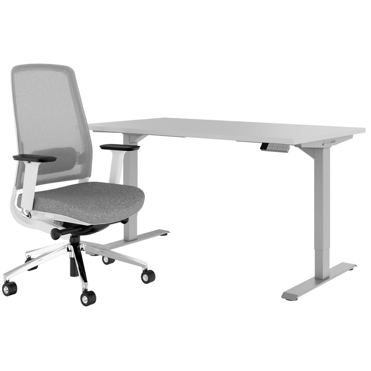 TELDRA Home & FILO | Arbeitsplatz-Set, Perlgrau