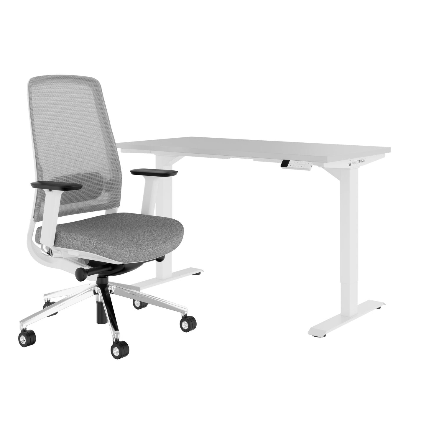 TELDRA Home & FILO | Arbeitsplatz-Set, Perlgrau