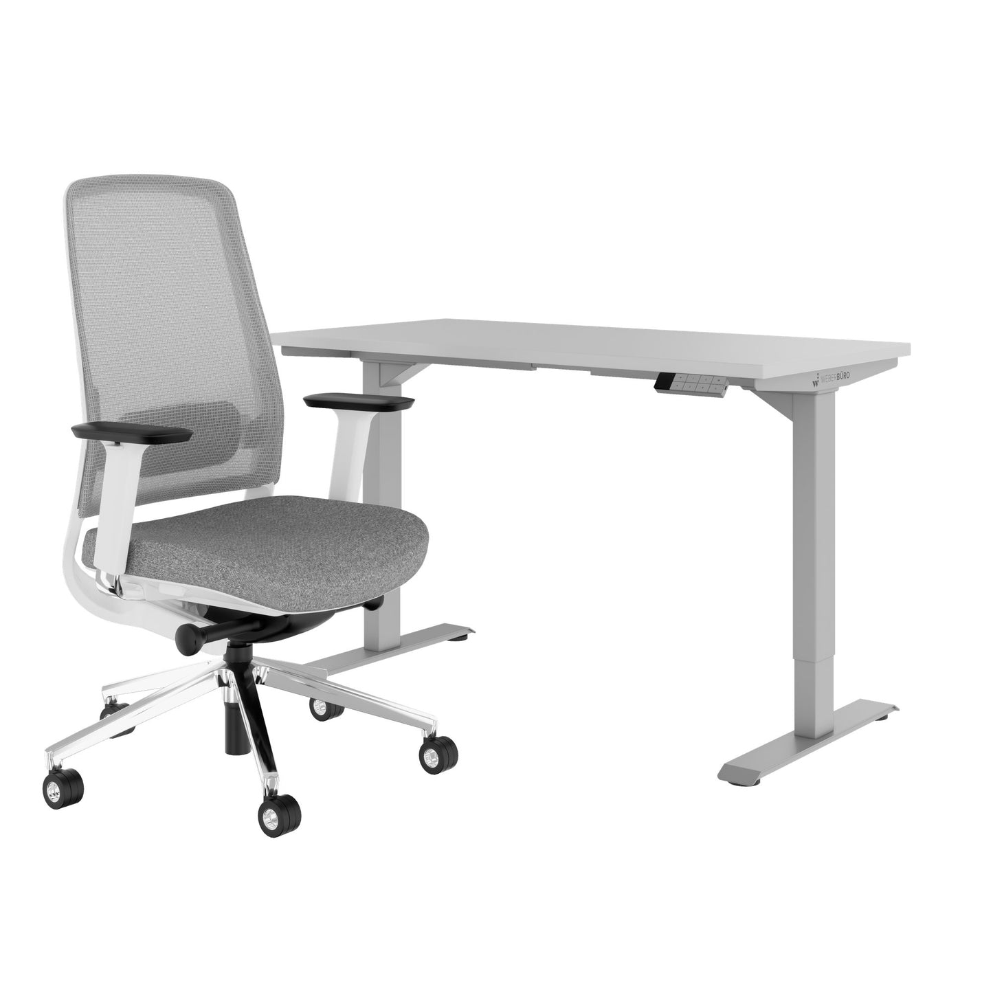 TELDRA Home & FILO | Arbeitsplatz-Set, Perlgrau