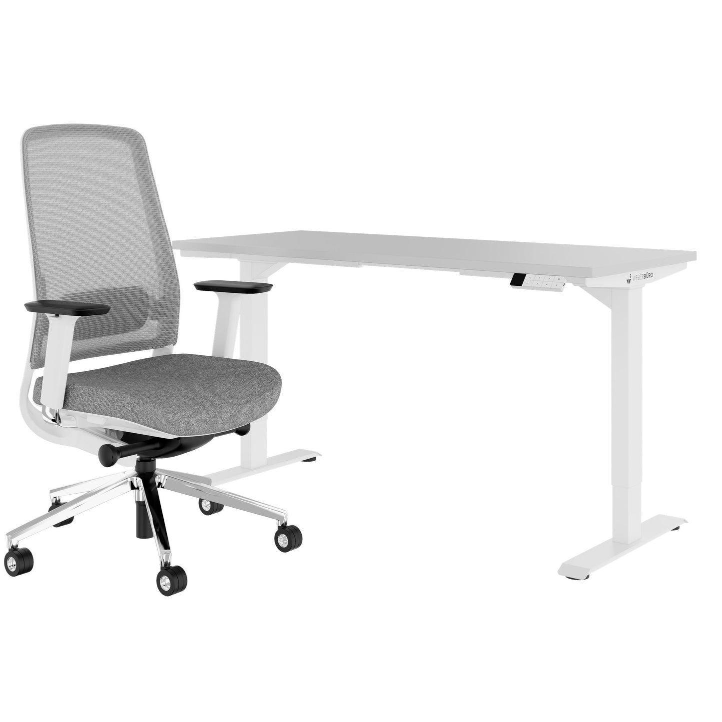 TELDRA Home & FILO | Arbeitsplatz-Set, Perlgrau