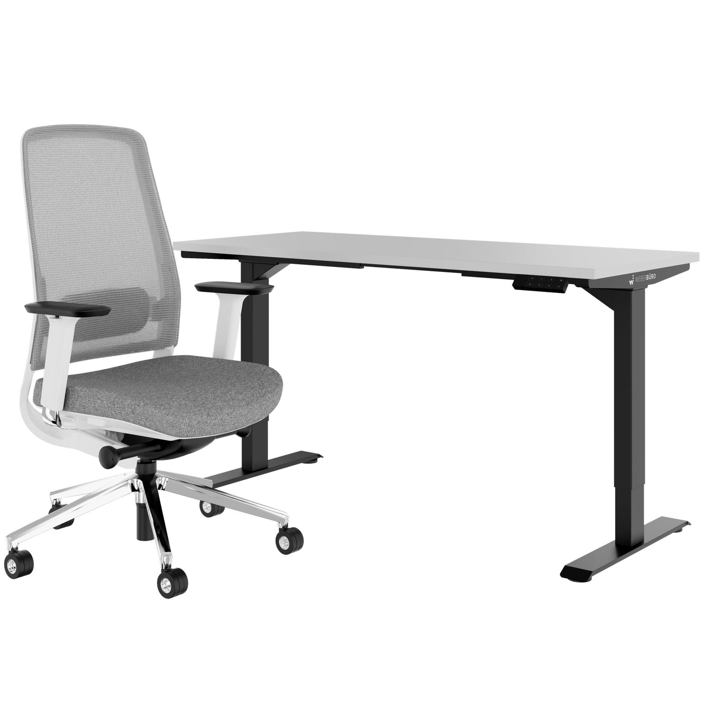 TELDRA Home & FILO | Arbeitsplatz-Set, Perlgrau