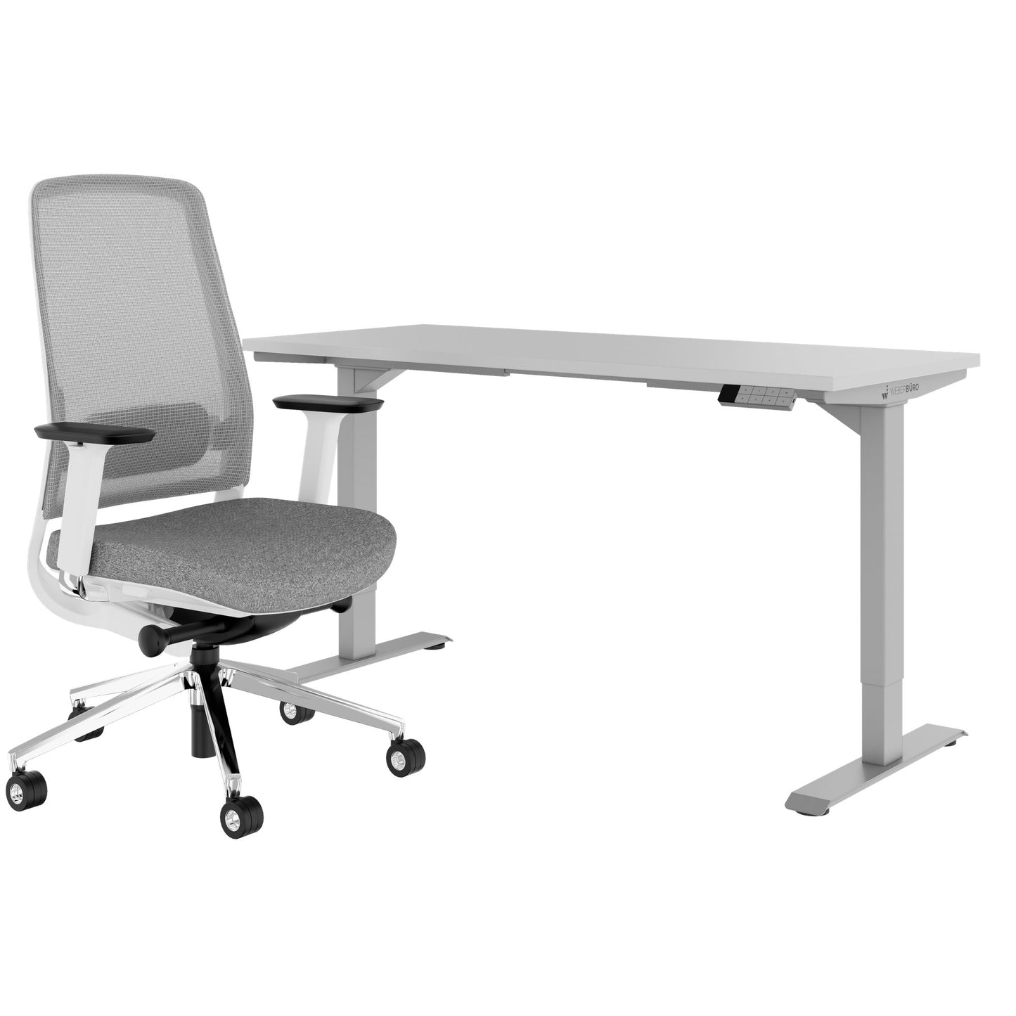 TELDRA Home & FILO | Arbeitsplatz-Set, Perlgrau