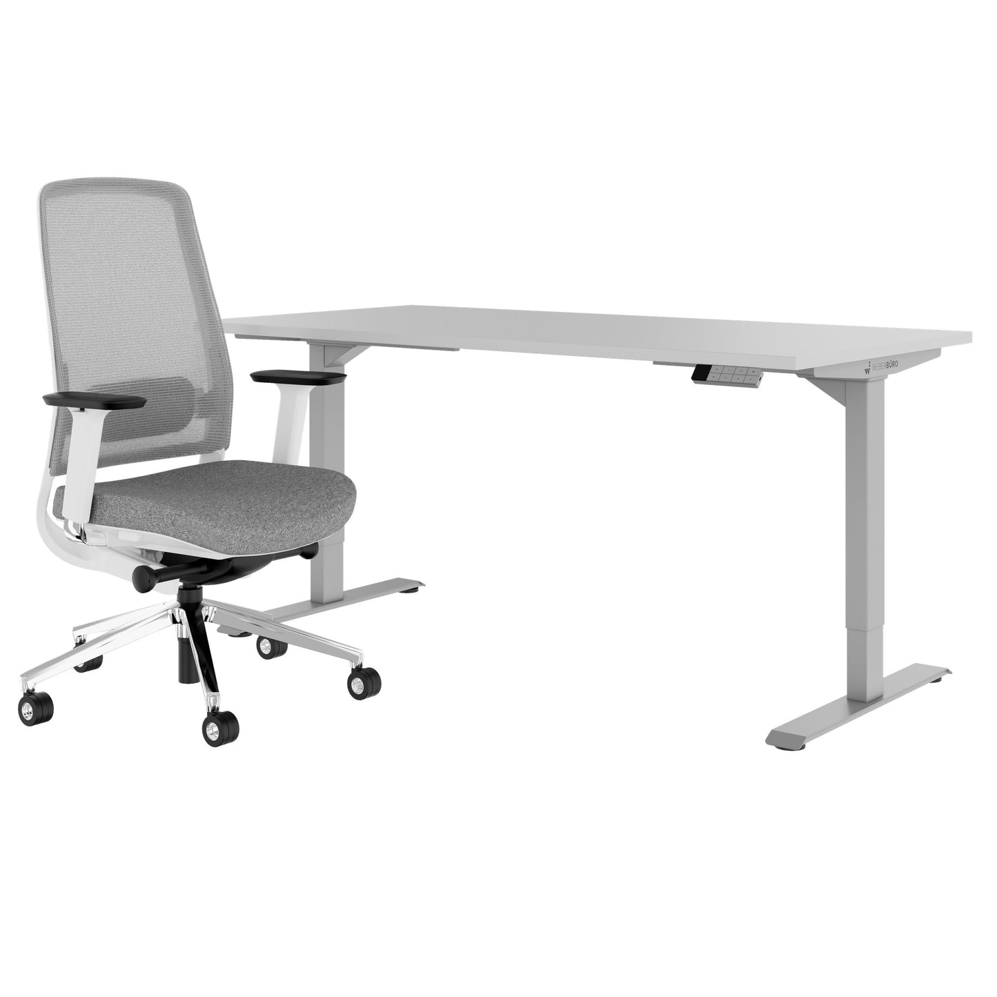 TELDRA Home & FILO | Arbeitsplatz-Set, Perlgrau