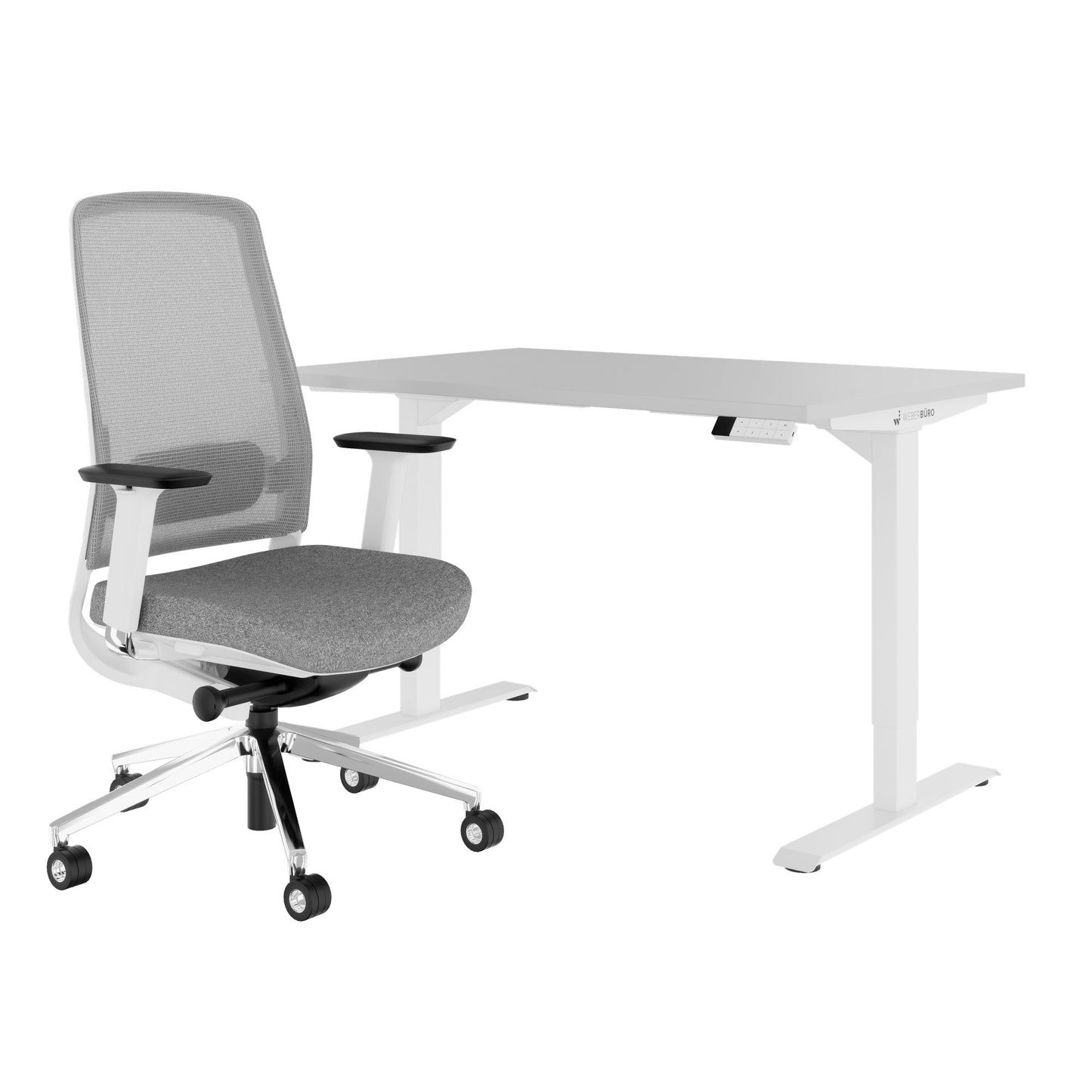 TELDRA Home & FILO | Arbeitsplatz-Set, Perlgrau